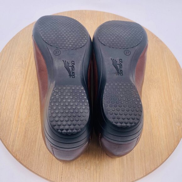 Dansko Shoes Womens 6.5 37 Brown Leather Comfort Flats Minimalist - Picture 9 of 12